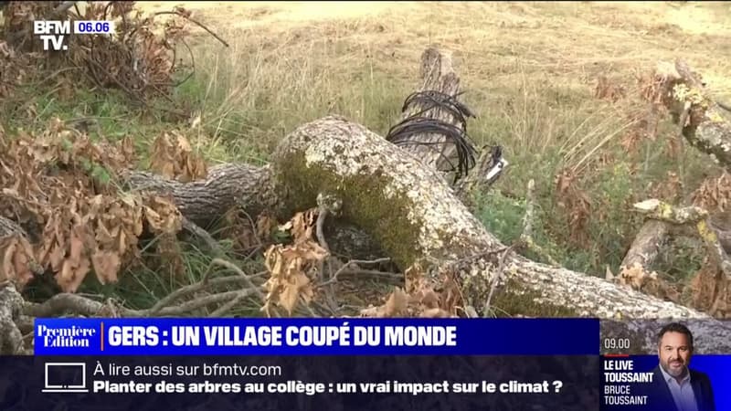 Le village de Miradoux dans le Gers est coupé du monde, sans téléphone ni internet, deux mois après le passage de deux tempêtes