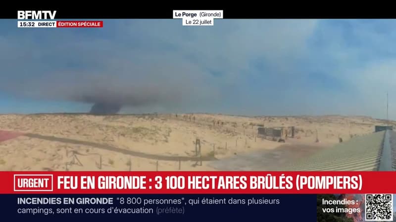 Incendies: les images du feu qui a parcouru 3.100 hectares en Gironde
