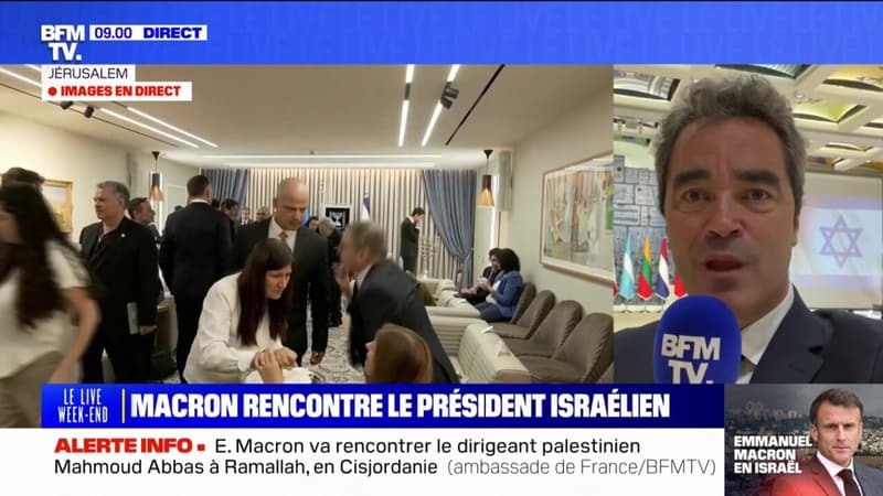 Emmanuel Macron rencontre le président israélien Isaac Herzog à Jérusalem