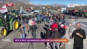 Les agriculteurs commencent à lever leurs barrages