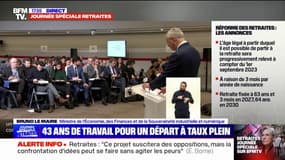 Réforme des retraites: "C'est révoltant que la France ait un des taux d'emploi les plus faibles des plus de 55 ans", affirme Bruno Le Maire