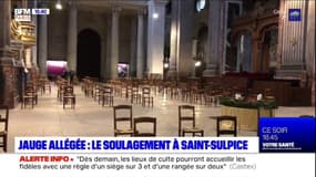 Jauge allégée dans les lieux de culte: un soulagement pour les fidèles de l'église Saint-Sulpice