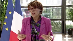 Annie Genevard le 30 juillet 2025 au ministère de l'Économie à Paris.
