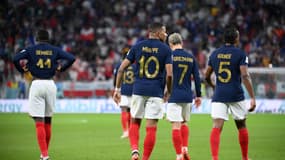 Mbappé, Dembélé, Griezmann et Koundé lors de France-Pologne, le 4 décembre 2022