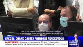 À Metz, Jean Castex répond à une demande téléphonique de rendez-vous pour un vaccin
