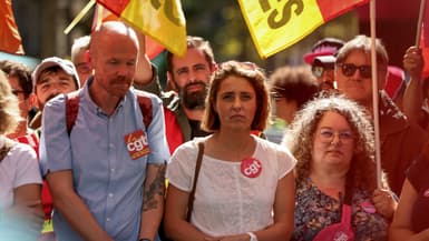 Sophie Binet lors du cortège parisien du 18 septembre à Paris