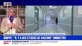 Épidémie de grippe: "Il y a des stocks de vaccins", déclare Stéphanie Rist, ministre de la Santé