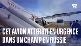 Cet avion atterrit en urgence dans un champ en Russie 