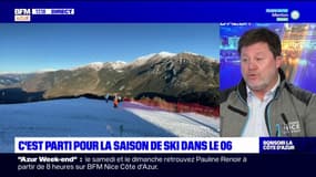 Lancement de la saison de ski: "le pass sanitaire nous permet d'ouvrir", explique le directeur des stations Nice Côte d'Azur Frédéric Gil