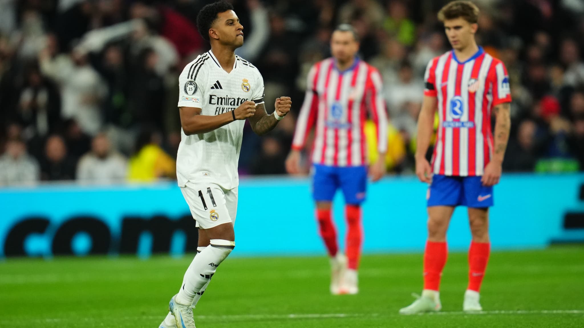 Rodrygo face à l'Atletico Madrid en Ligue des champions. 