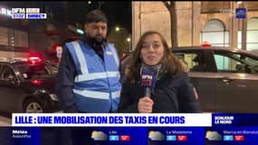 Lille: les taxis manifestent contre "l'ubérisation" du transport médical