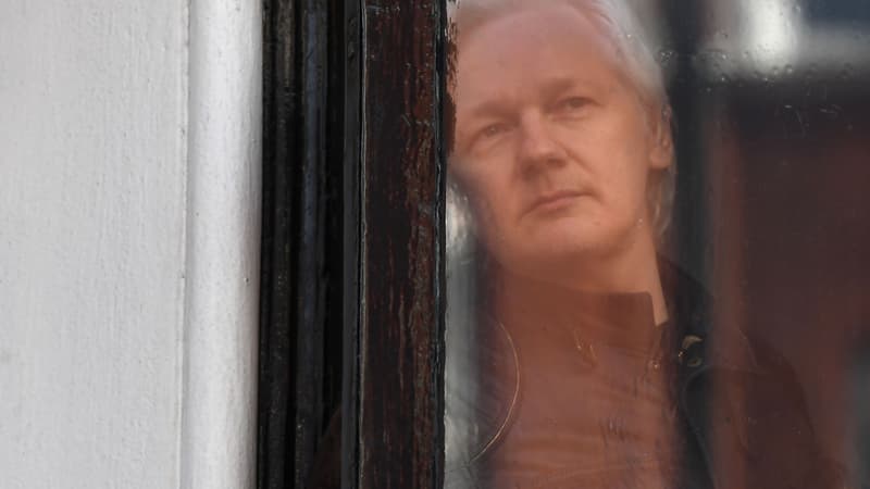 Le fondateur de Wikileaks Julian Assange le 19 mai 2017, à l'intérieur de l'ambassadeur équatorienne de Londres.