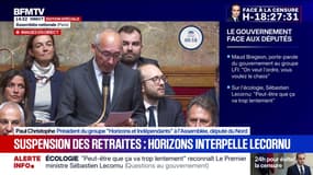 Suspension de la réforme des retraites: "Qui va payer", demande Paul Christophe (Horizons et Indépendants) à Sébastien Lecornu