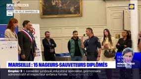 Marseille: 15 jeunes nageurs-sauveteurs diplômés