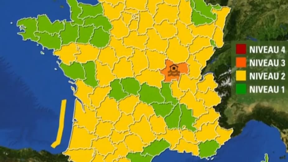Carte des vigilances de ce mercredi 10 janvier 2018