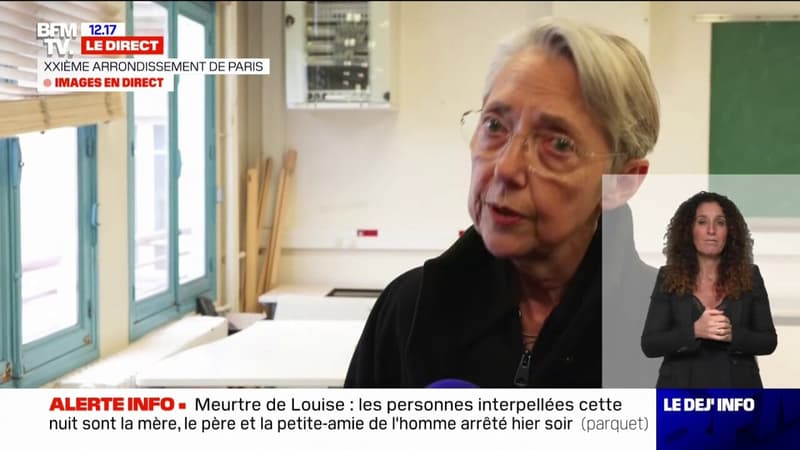 Meurtre de Louise: Élisabeth Borne exprime 