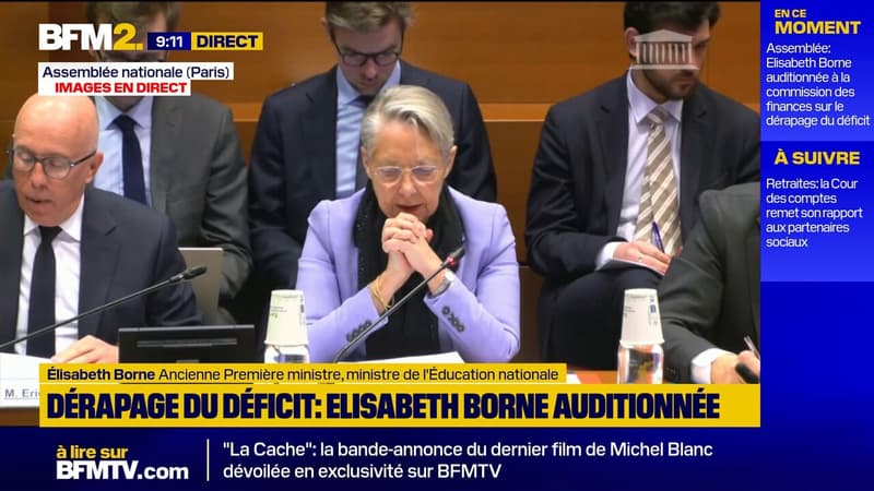 Auditionnée à l'Assemblée sur le dérapage du déficit, Élisabeth Borne défend son action