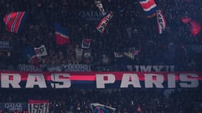 Les ultras du PSG pendant un match contre Lille en Ligue 1, le 1er mars 2025