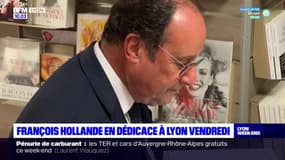 Lyon: François Hollande en dédicace dans une librairie de Bellecour