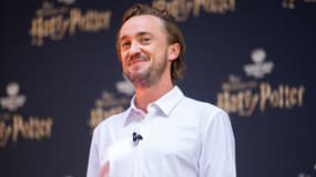 Tom Felton lors de l'ouverture du parc d'attractions Harry Potter à Tokyo, le 16 juin 2023. 