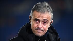 Luis Enrique au micro du diffuseur DAZN après la victoire parisienne contre Saint-Etienne, le 112 janvier 2025