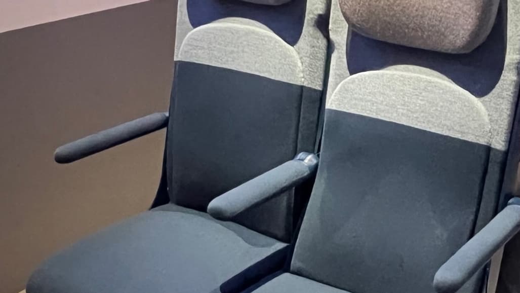 Les futurs sièges de seconde classe des TGV de cinquième génération.