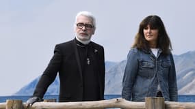 Karl Lagerfeld et Virginie Viard, le 2 octobre 2018.