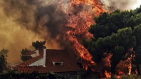Les incendies ravagent la Grèce continentale
