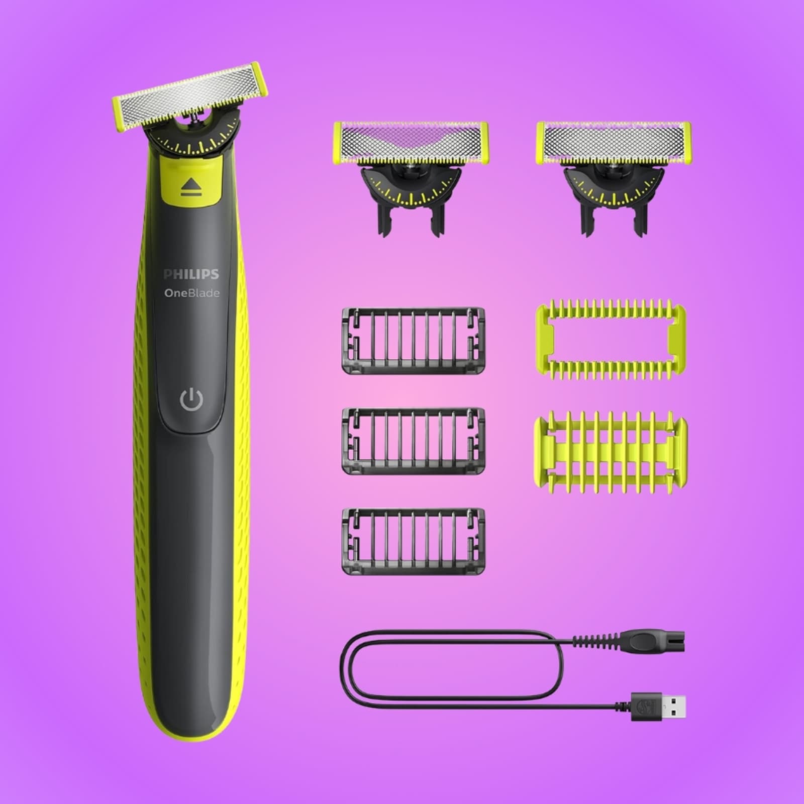 Pack De 2 Lames De Rechange Philips OneBlade 360 - Originales, Pour Rasoir Rechargeable, Neuves