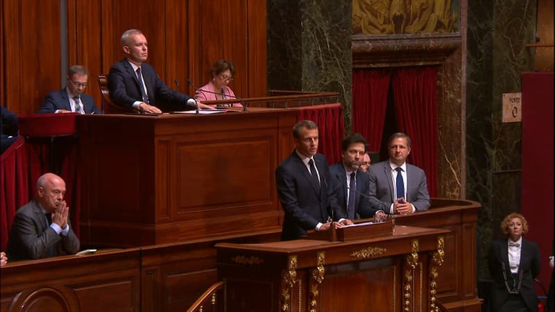 Emmanuel Macron s'est exprimé devant le Congrès, réuni à Versailles. 