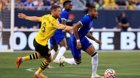 Christopher Nkunku lors du match amical Chelsea-Dortmund (1-1), le 2 août 2023