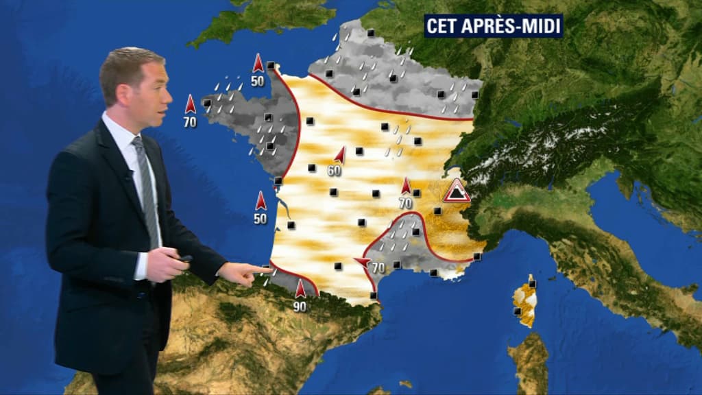 Le temps vendredi après-midi.