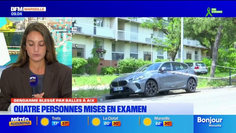 Gendarme blessé par balles à Aix : quatre personnes mises en examen