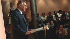 François Bayrou explique les raisons de sa démission du gouvernement d'Edouard Philippe lors d'une conférence de presse le 21 juin 2017