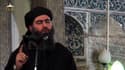 Image tirée d'une vidéo de propagande montrant le leader de l'Etat islamique Abou Bakr al-Baghdadi.