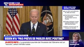 Guerre en Ukraine: Joe Biden n'a "pas prévu de parler avec Poutine"