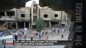 Syrie: dans les ruines de Damas, des artistes peignent leurs rêves d'un meilleur futur