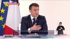 Emmanuel Macron: "Au moment où je vous parle, nous sommes mieux armés qu'il y a six ans et demi"