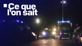 Les membres des forces de l'ordre et les se cours à Ghyvelde (Nord) 