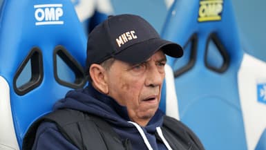 Jean-Louis Gasset lors d'Auxerre-Montpellier, le 30 mars 2025.