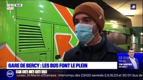 Gare de Bercy: les bus font le plein à l'approche de Noël