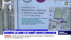 La ligne 4 à l'arrêt jusqu'à dimanche soir entre Montparnasse et Bagneux