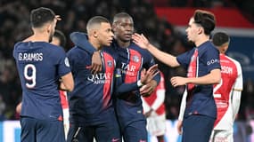 Kylian Mbappé buteur lors de PSG-Monaco, le 24 novembre 2023.