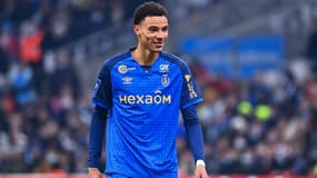 Hugo Ekitike avec le Stade de Reims en décembre 2021