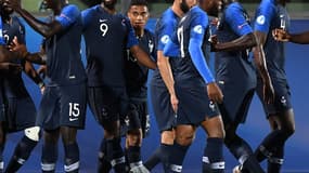La joie des Bleuets après leur victoire face à la Croatie