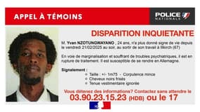 Disparition inquiétante de Yvan Nzotungwayano