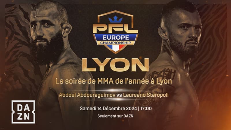 Le PFL Europe à suivre en exclusivité sur la plateforme de streaming DAZN