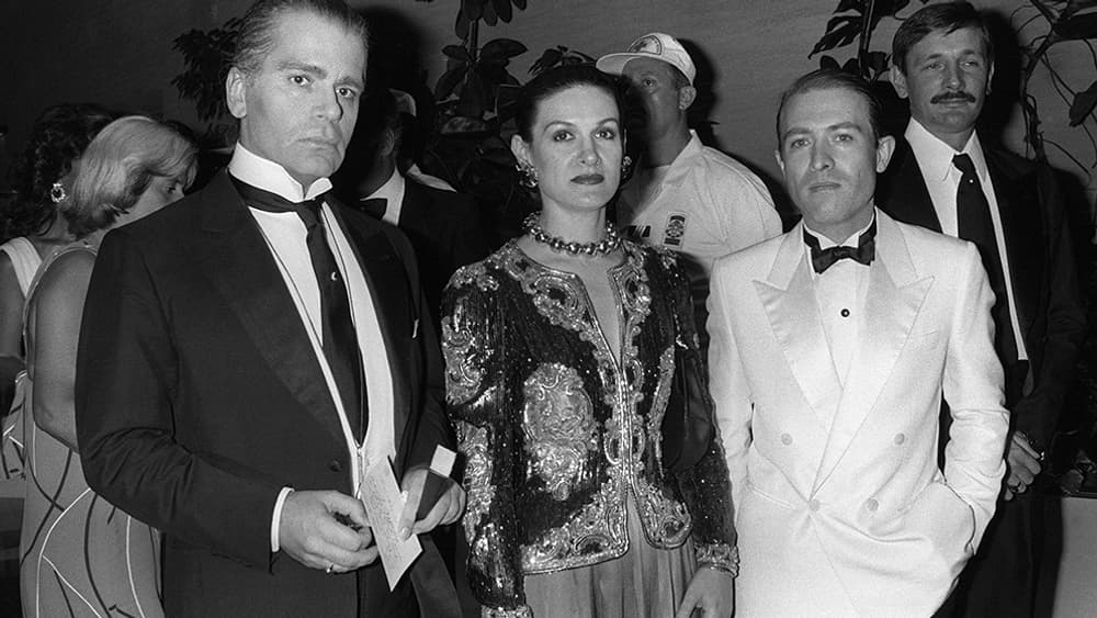 Karl Lagerfeld et Paloma Picasso, à Monaco, en 1983.
