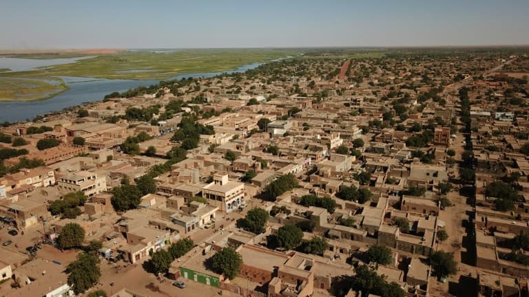 Vue aérienne de la ville de Gao, au Mali, en novembre 2019