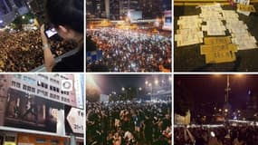 Des photos de l'occupation du quartier Central de Hong Kong, sur Instagram.